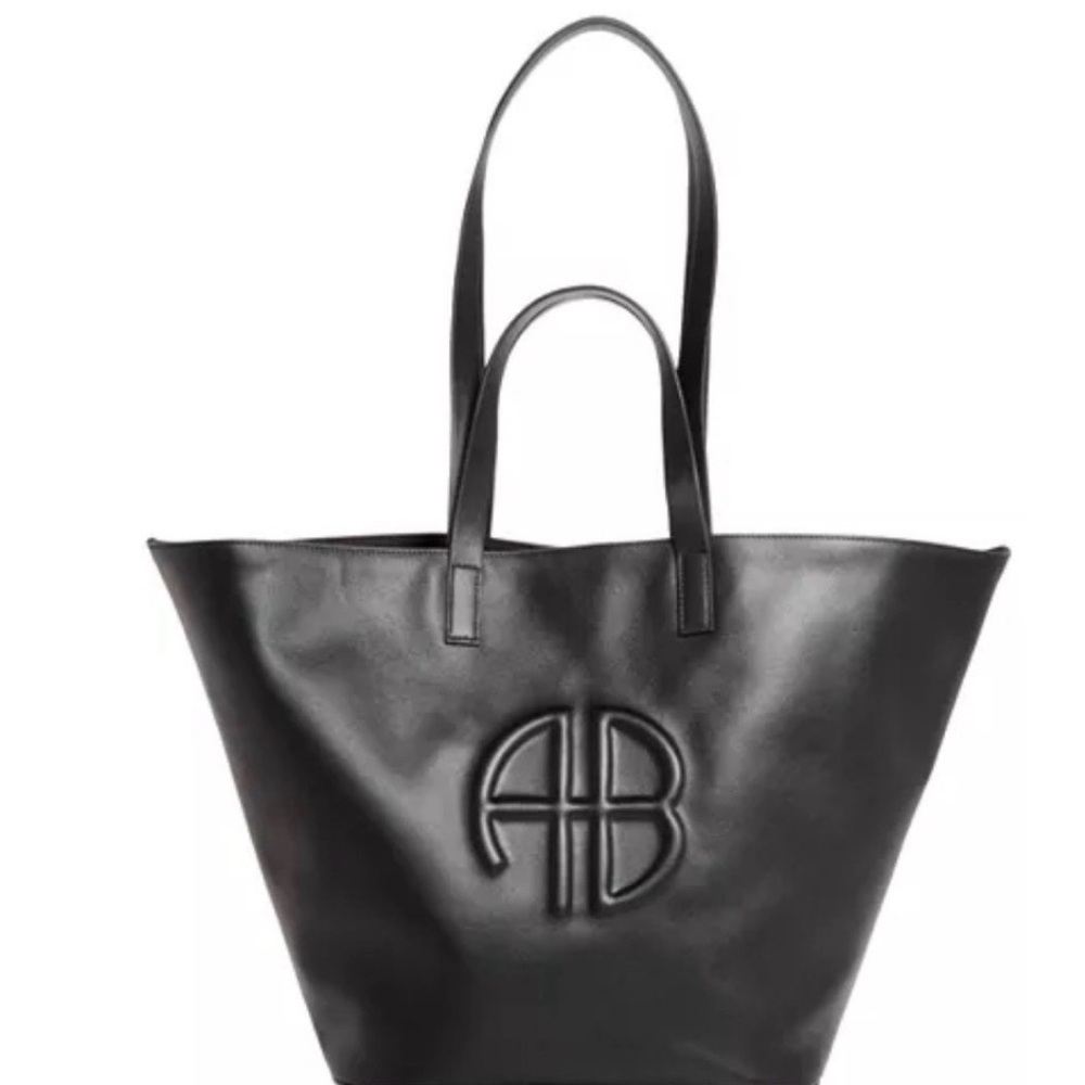 Anine Bing Black Leather Tote
